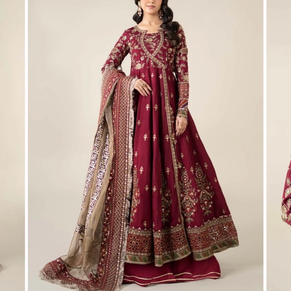 Maria B NEW 3 Piece Embroidered Raw Silk Suit | SF-EF25-27